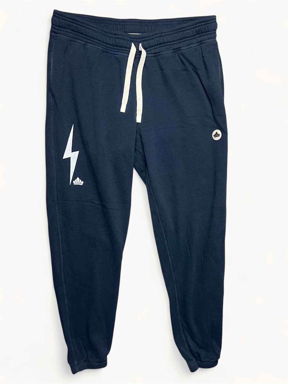 Sport of Kings SOK Men’s XL Navy Blue Lightning Bolt Fleece Pants Made USA